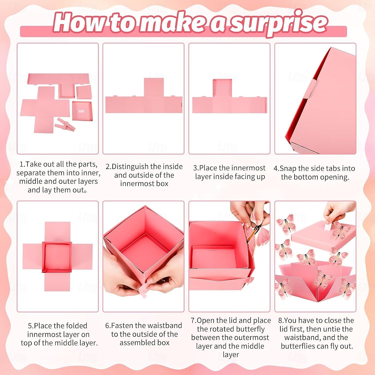 Cadeaux de Saint-Valentin pour Maman Femmes Boîte Cadeau Explosive Papillon Surprise avec Papillons Volants pour Anniversaire de Mariage de 2026 ? $16.99 –P5