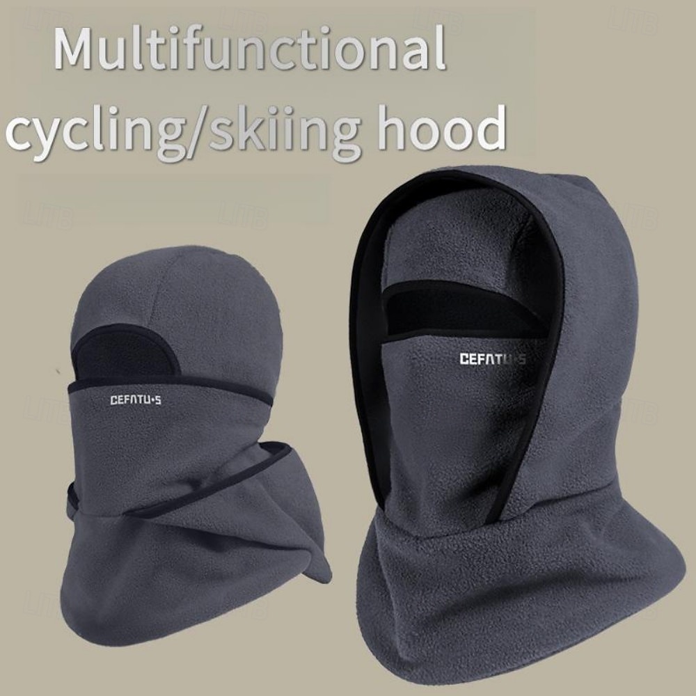 Wintermütze für draußen, warm, mit integriertem Nackenband, Fahrradmaske, Sport-Ski-Kopfbedeckung, winddicht, einteilig, zum Überziehen 2026 - $21.99 –P3