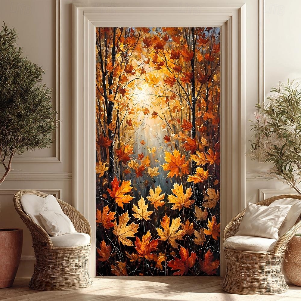 Halloween Afișe Capacul ușii Bannere în aer liber Peisaj de toamnă Drăguţ #D Petrecere Cămin Cameră pentru adolescenți Cămin universitar Dormitor de fraternitate în peștera bărbaților pentru băieți 2026 - $19.99 –P1