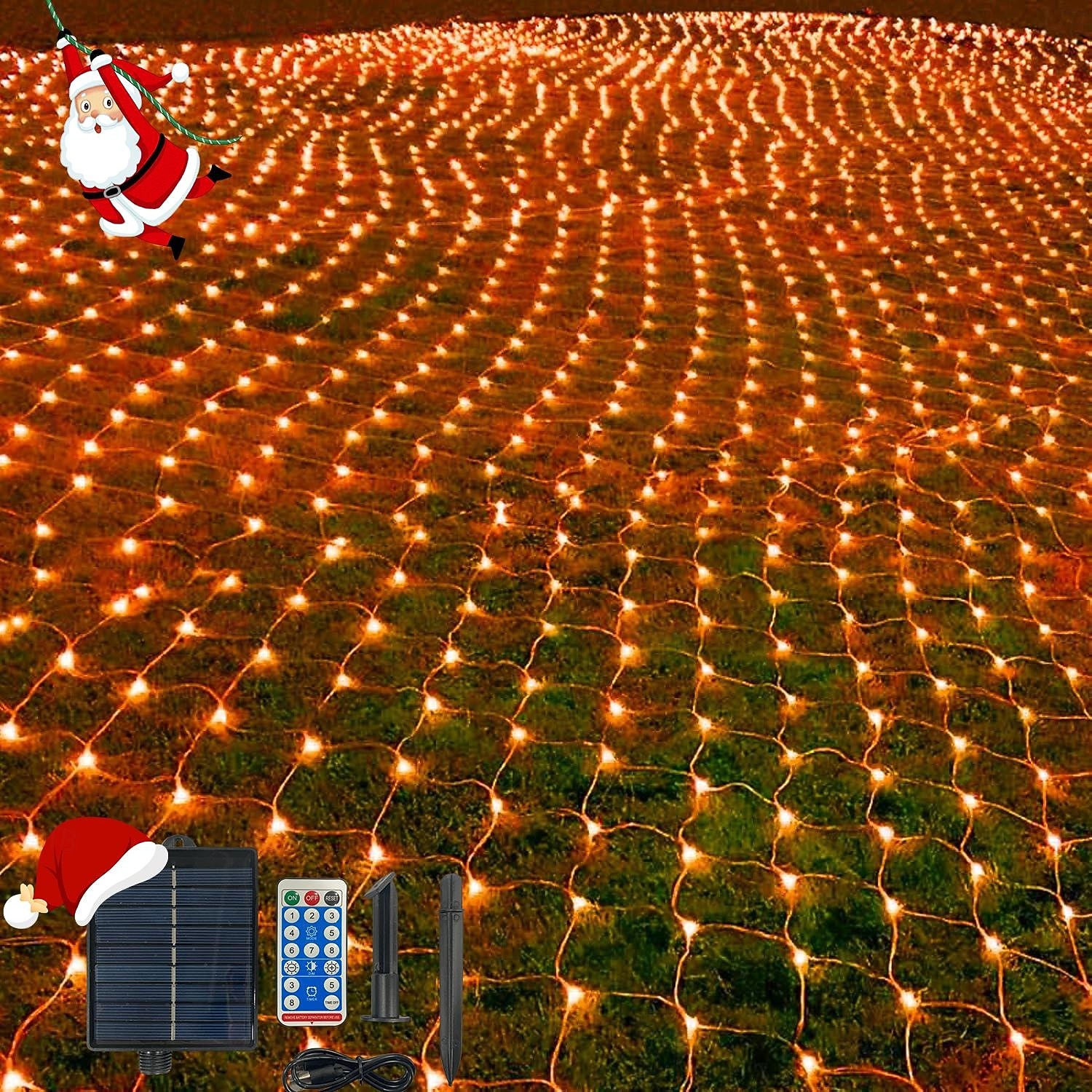 Außen solar Netzlichter verbindbare wasserdichte Lichterkette klarer Draht mit 8 Modi zeitgesteuerte Fernbedienung Innenhof Garten Rasen Party Hochzeit Feiertagsbaum Dekorationslichter Requisiten 2026 - $23.99 –P12