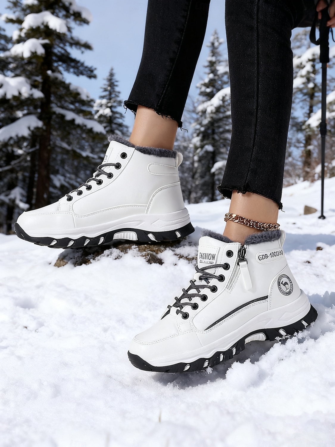 Women's Warm Fleece Lined Winter Sneakers – Waterproof Anti-Slip Outdoor Hiking Shoes for Cold Weather, Casual Daily Walking Shoes 2026 - $59.99 –P4