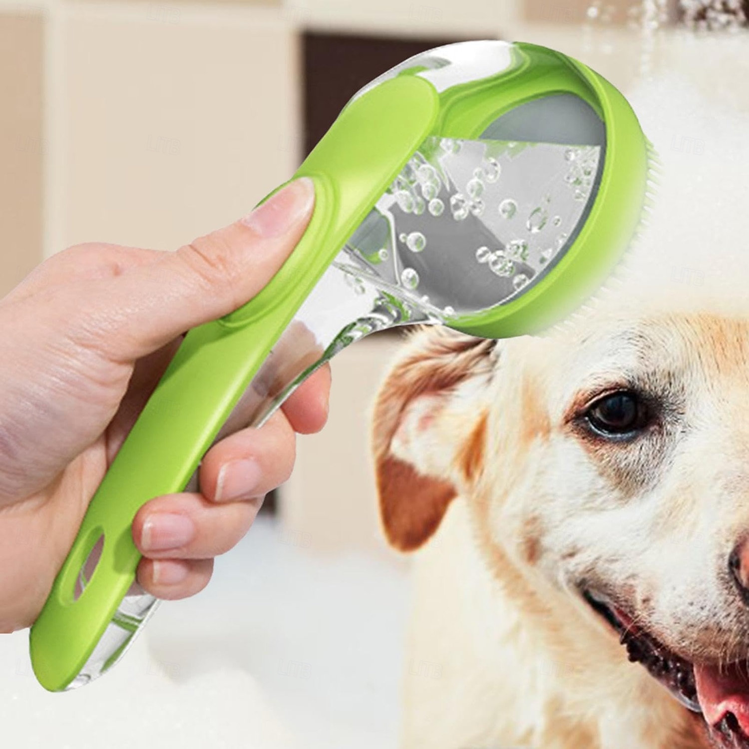 Escova de banho para cães com dispensador de sabonete, escova de massagem para shampoo com cabo longo para uso no chuveiro e limpeza diária. de 2026 por $9.49 –P2