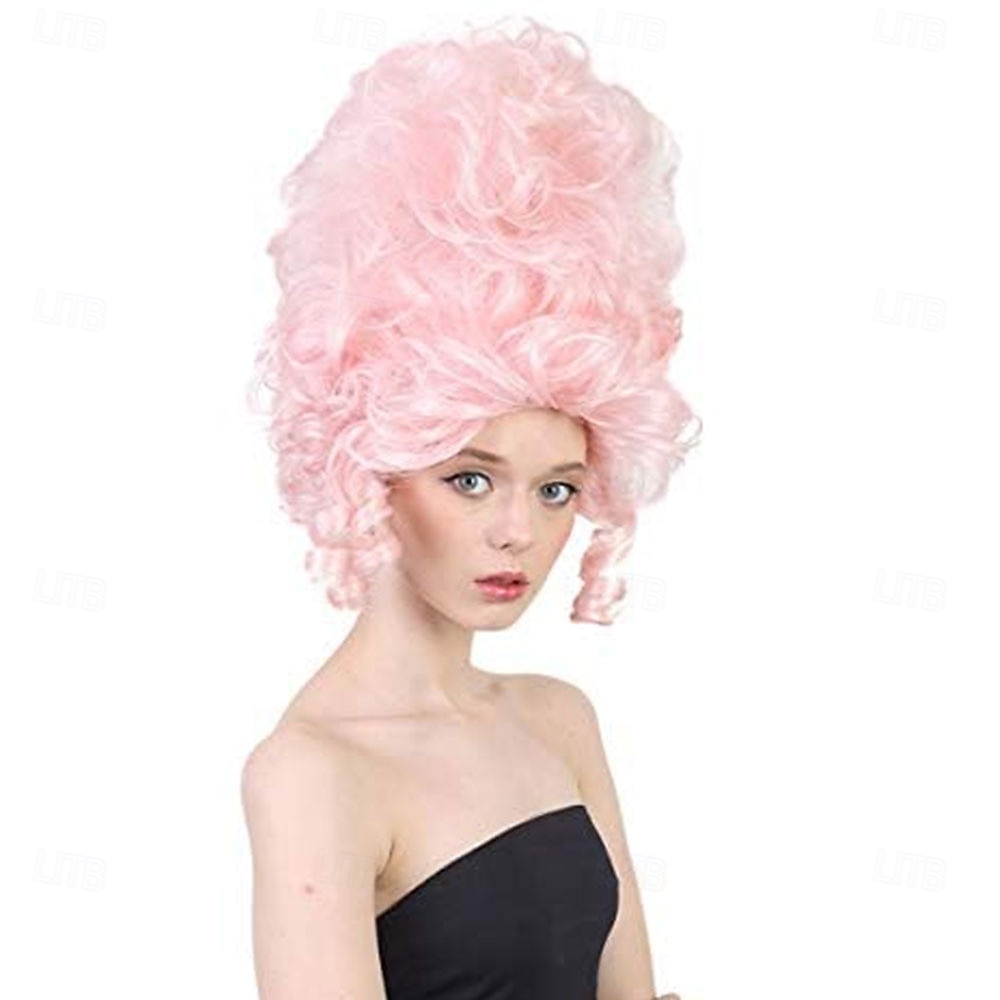 Peruca Estilo Rococó Revolução Francesa Para Mulheres Cosplay de Personagem Rainha Peruca Com Touca Sem Capas de Fibra Sintética de 2026 por $24.99 –P2