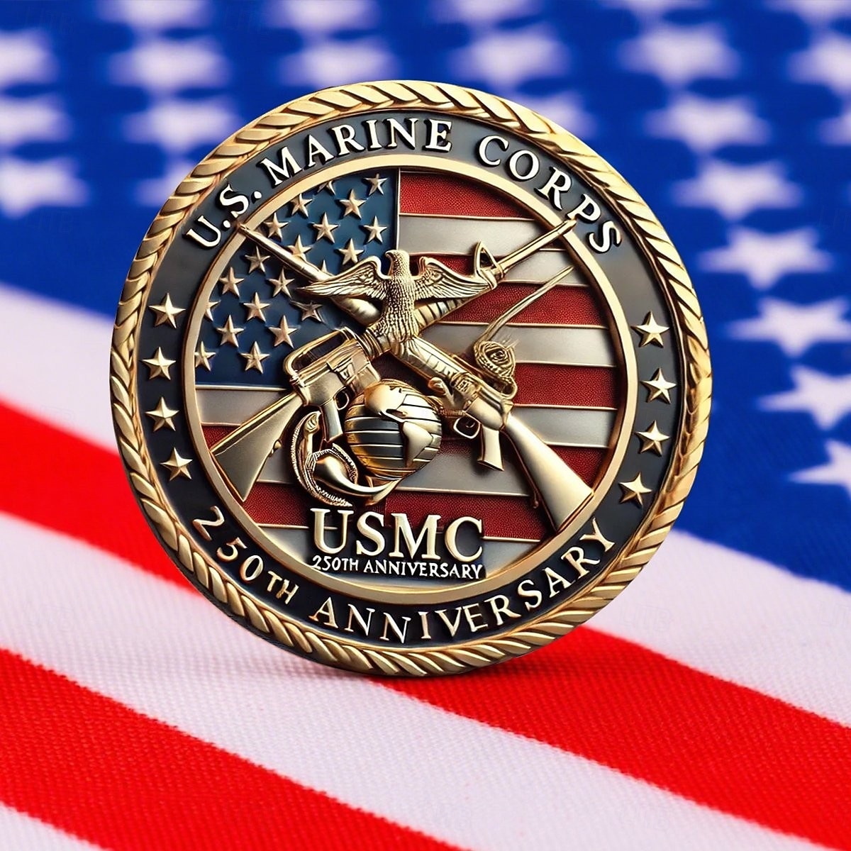 Памятная монета ко 250-летию США коллекционные монеты прочные металлические выставочные монеты для коллекционеров и идей подарков патриотическая военная тематика Семиквинтессенциаль 2026 - $16.99 –P2