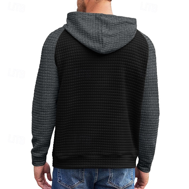 Homens Moletom Estacionar Preto Cinza Claro Cinzento Escuro Cinzento Com Capuz Bloco de cor Com Cordão Desportos e Ar livre Casual Diário Impressão 3D Roupa de rua Roupa de Esporte Casual Outono de 2026 por $19.99 –P13