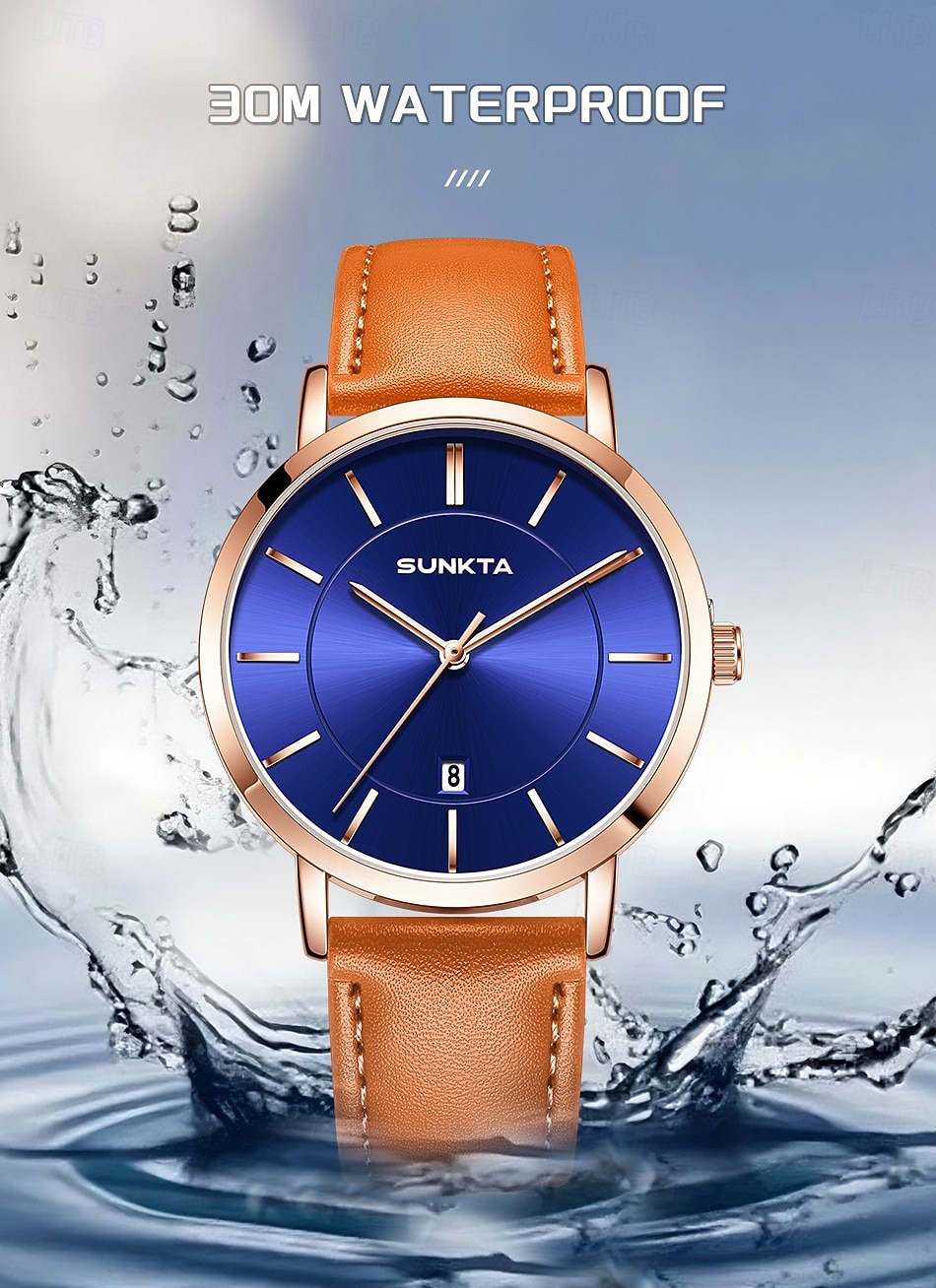LIGE Men Quartz Watch Business Waterproof PU Leather Watch 2026 - $18.99 –P7