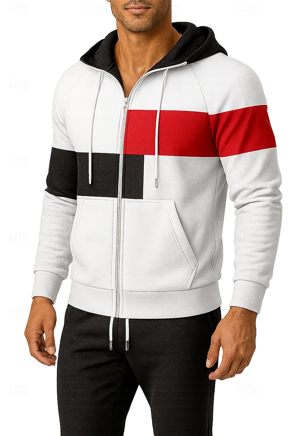 Homens Moletom Agasalho de 2 peças Conjuntos de moletom Com Cordão Zip Up Bloco de cor Conjuntos Outono Inverno Preto Azul Real Vocação Exterior Viagem Leve Da Moda Manga Longa Esporte Roupas de 2026 por $47.99 –P3