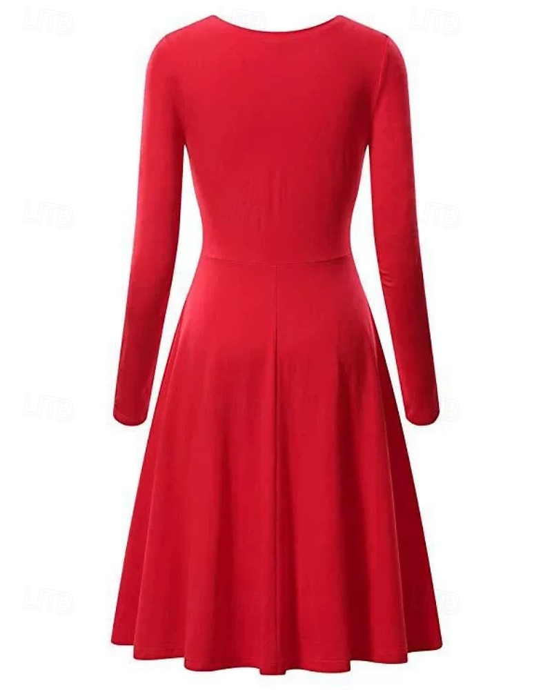 Women's Midi Dress Hoodie Dress T Shirt Dress Tee Dress Elegant Modern Daily Outdoor Vacation Loose Fit Plain Long Sleeve Crew Neck Black White Yellow Wine Spring Fall 2026 - $21.99 –P9