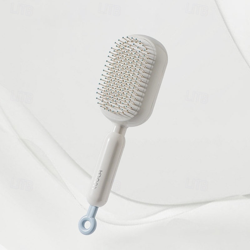 Peine de masaje con cojín retráctil, de diseño portátil para viajes. Cuenta con un anillo de tracción ergonómico, fácil de limpiar y masajeador con cojín de aire, ideal para desenredar cabello grueso 2026 - $16.99 –P5