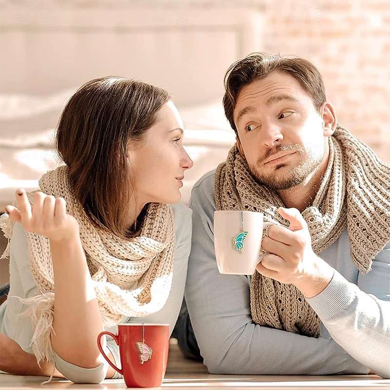 2 bolas de té para té a granel con colgante de mariposa 3D. Infusor de té de malla de acero inoxidable. 2026 - $11.99 –P2