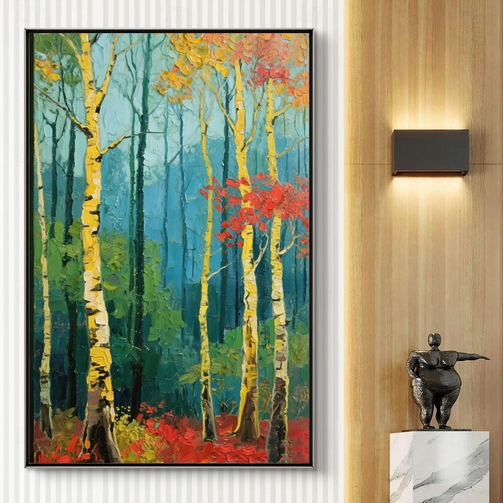 käsintehty öljymaalaus kankaalle seinälle koristeeksi abstrakti vaahterametsä kodin sisustukseen venytetty kehys roikkuu maalaus/rullattu kehyksetön venyttämätön maalaus 2026 - $53.99 –P2