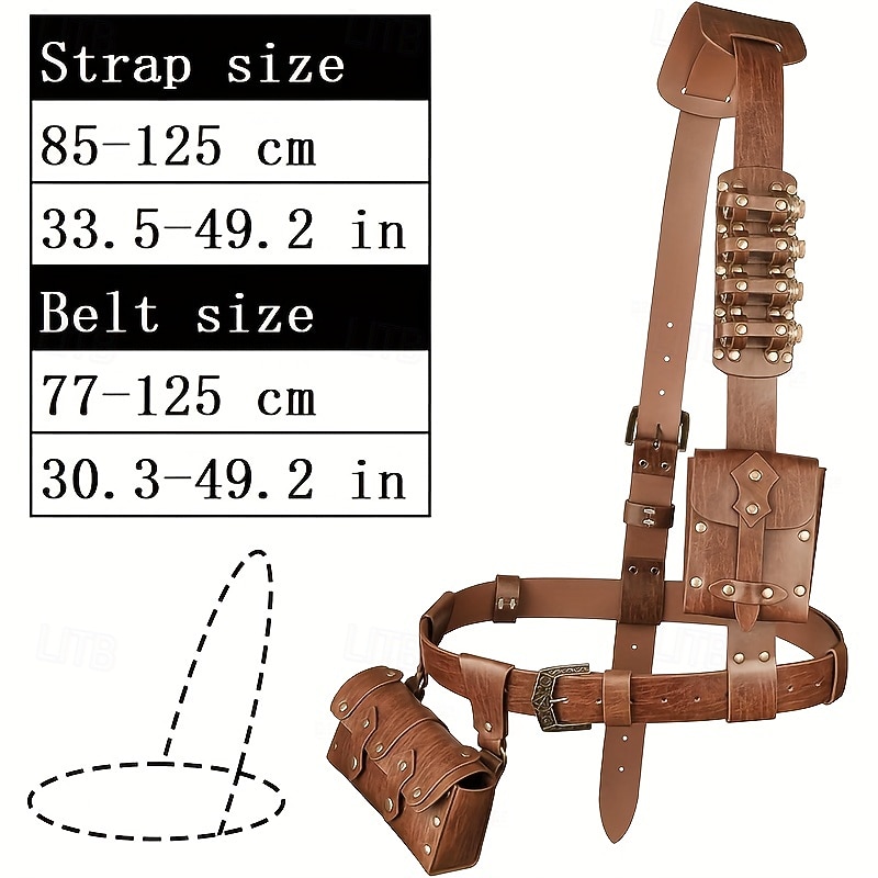 Μεσαίωνα Αναγέννησης Ζώνη Μέσης Βίκινγκ Φανταχτερή Φόρεμα Γυναικεία Κέλτικα Βίκινγκ Φαντασία Απόκριες Επίδοση LARP Ενηλίκων Ζώνη Μαγικό μπουκάλι 2026 - $43.99 –P5