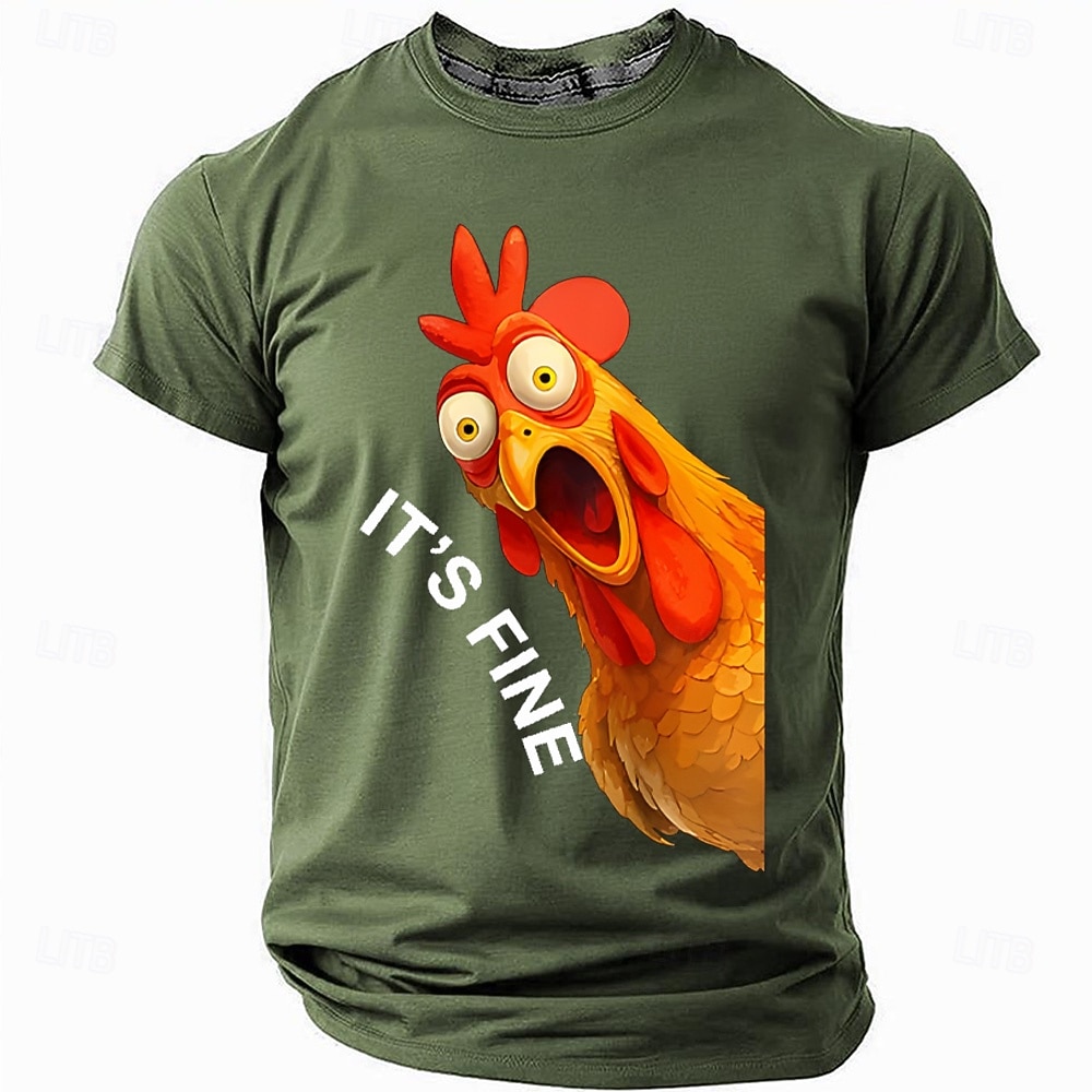 Camiseta divertida con un gallo, ideal para hombres. Un regalo perfecto para tu esposo o amigos. 2025 - $19.99 –P2