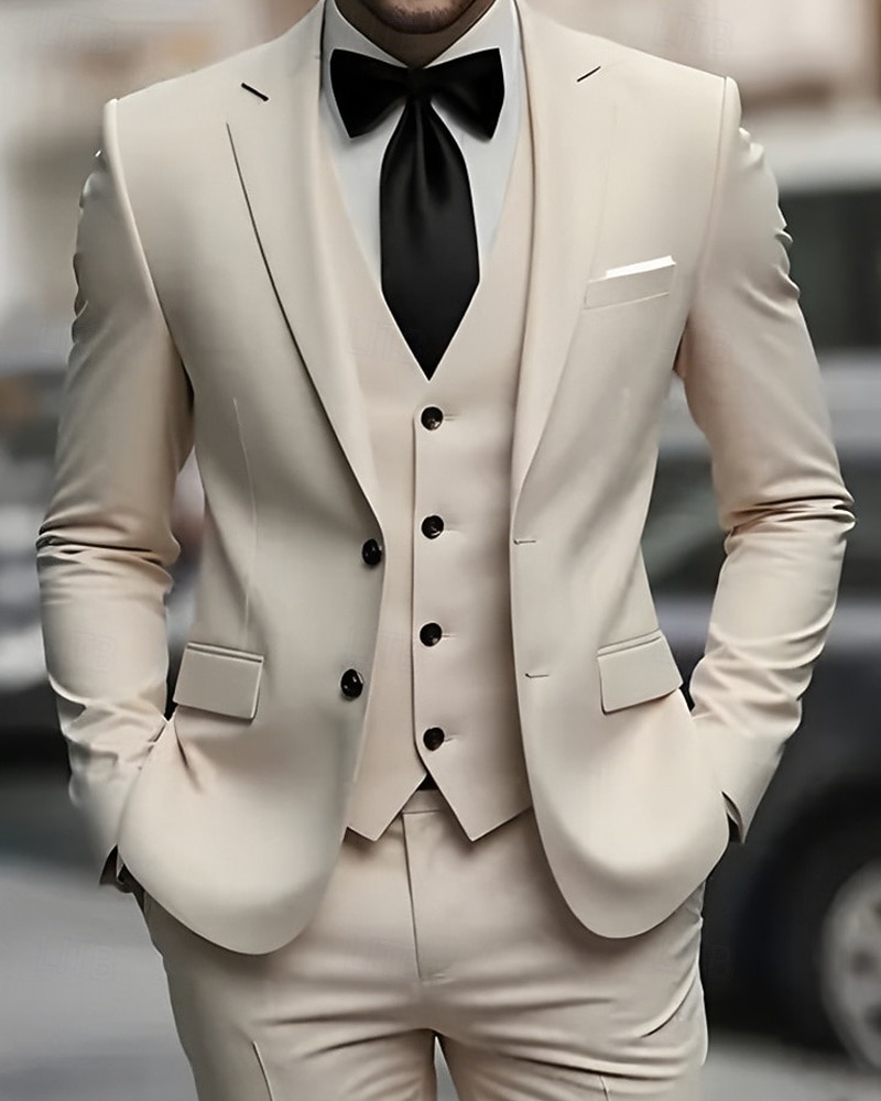 Ανδρικά Σακάκι+Γιλέκο+Παντελόνι Μπλέιζερ Στολές Επιχείρηση Κοκτέιλ Πάρτι Γαμήλιο Πάρτι 3 Κομμάτια Μοντέρνα Καθημερινό Άνοιξη Φθινόπωρο Πολυεστέρας Σκέτο Τσέπη Κουμπιά Άνετο Σταυρωτό Χρωματιστή ζακέτα 2026 - $106.99 –P12