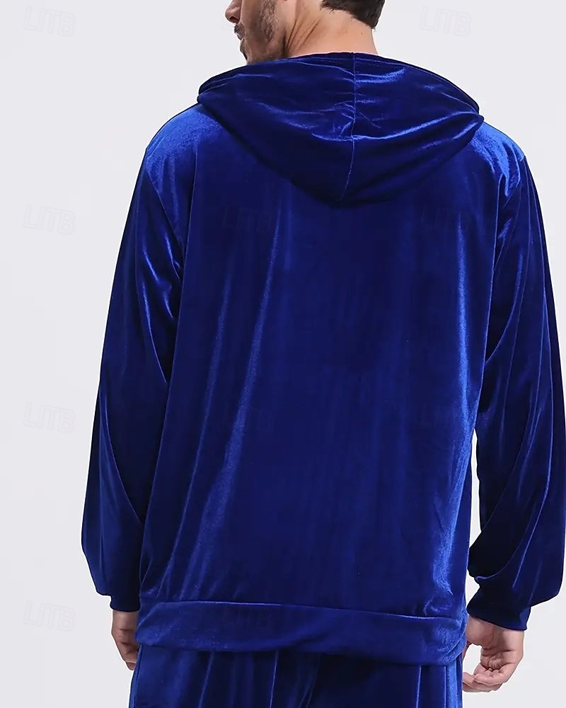 Homens Moletom Moletom com capuz e calças Conjunto de roupas Conjunto de moletons Capuz Ao ar livre Diário Esportes Com Cordão Bolsos Tecido Vermelho Vinho Preto Azul Royal Poliéster Roupas Esportivas de 2026 por $44.99 –P18