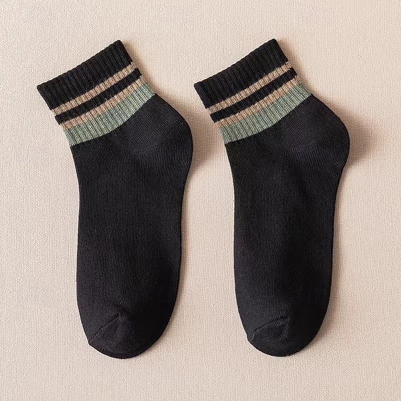 Муж. 7 пар Носки Носки для бега Повседневные носки Синий Черный Цвет Полоски на открытом воздухе Отпуск На каждый день Средней плотности Весна Осень Мода Уличный стиль 2026 - $6.99 –P7