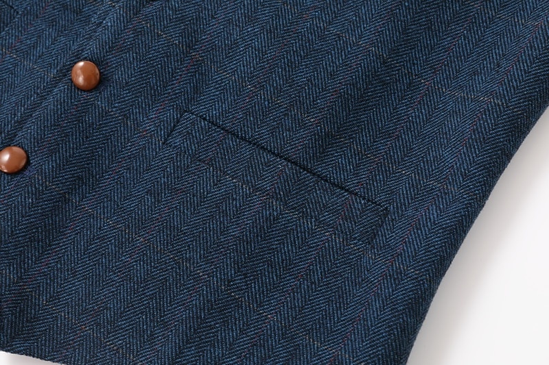 Men's Vest Tweed Vest Waistcoat Vintage Fashion Spring &  Fall Buttons Wool Blend Comfortable Plain Single Breasted V Neck Regular Fit Deep Green Navy Dark Gray Light Grey Vest 2025 - $34.99 –P8