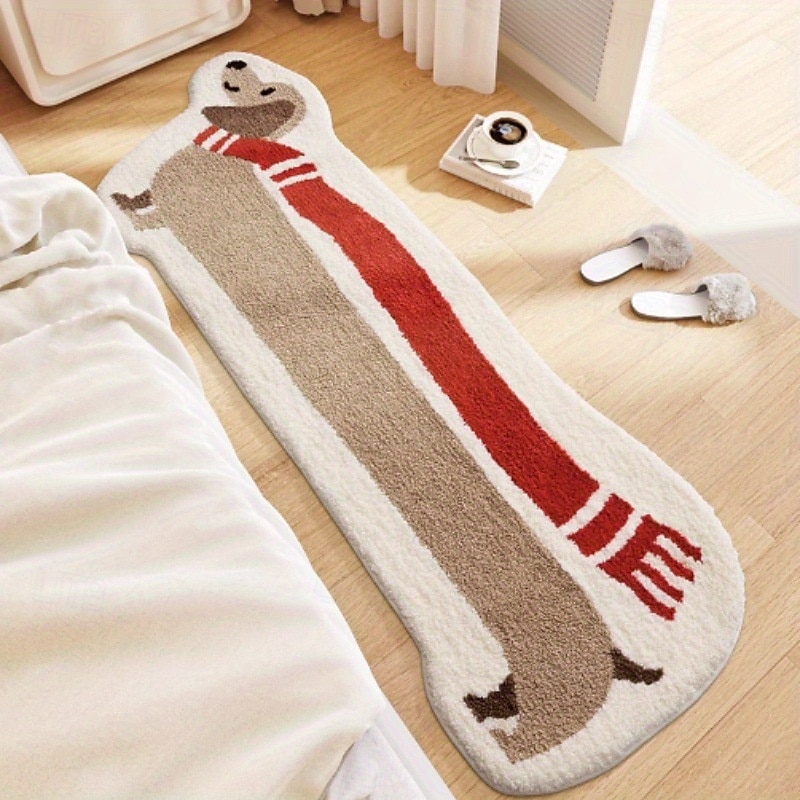 2026年 ランナーラグ かわいい犬の形をした豪華なカーペット 柔らかくて厚いフロアマット 寝室 リビングルーム ソファ用 ホームデコレーション 洗濯機洗い可能 滑り止め装飾マット  コレクション – $12.99 –P3