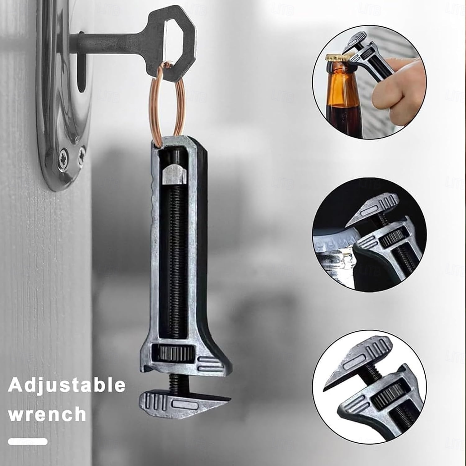 2026年 ミニレンチマルチツール、ポケットマルチツールミニレンチ、コンパクトなチタンマルチツール、キーチェーンマルチツール、ボトルオープナーキーチェーン、バックパッキング、キャンプ、ハイキングの日常の準備に  コレクション – $9.99 –P2