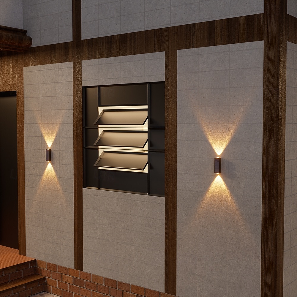 Conjunto de 4 luminárias solares de parede para exterior, à prova d'água, para pátio, jardim, varanda, cerca ou alpendre, ideais para decoração de Natal e feriados. de 2026 por $32.99 –P8