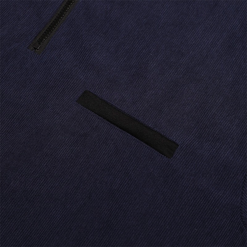 Per uomo Camicia di Velluto a Coste Polo con zip Sport all'Aperto Casuale Collo Alto Colletto Mao Manica Lunga Moda Essenziale Semplice Zip a un quarto Inverno Primavera & Autunno Autunno & Inverno del 2025 a $21.99 –P5