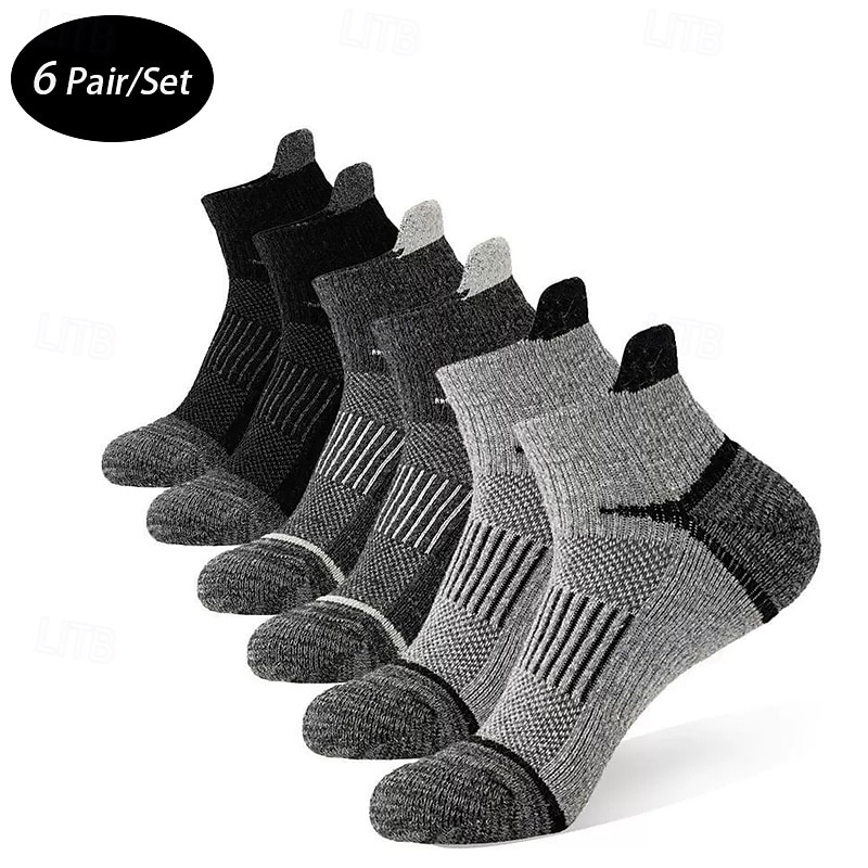 Pánské 6 párů Ponožky Koşu Çorapları Ponožky pro běžné nošení Multi Color Barva Barevné bloky Venkovní Dovolená Denní nošení Střední Jaro Podzim Módní Šik ven 2026 - $6.99 –P1