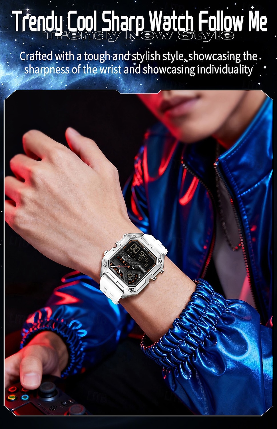 SANDA 6278 Brand Fashion Men's Electronic Watch Multifunction Alarm Clock Luminous Calendar Sports Digital Watches 2026 - $47.99 –P6