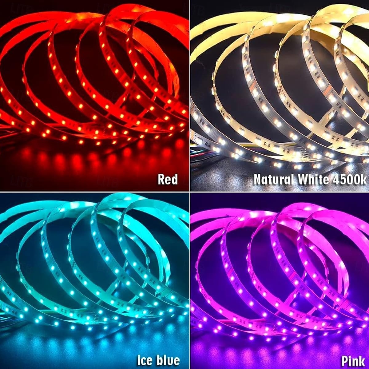 2026年 2.5m 5メートル 7メートル ライトセット 60 LED 5050 SMD 12mm 1セット RGB LEDストリップライト パーティー ホリデー 接続可 110-240 V 24 V  コレクション – $32.99 –P10