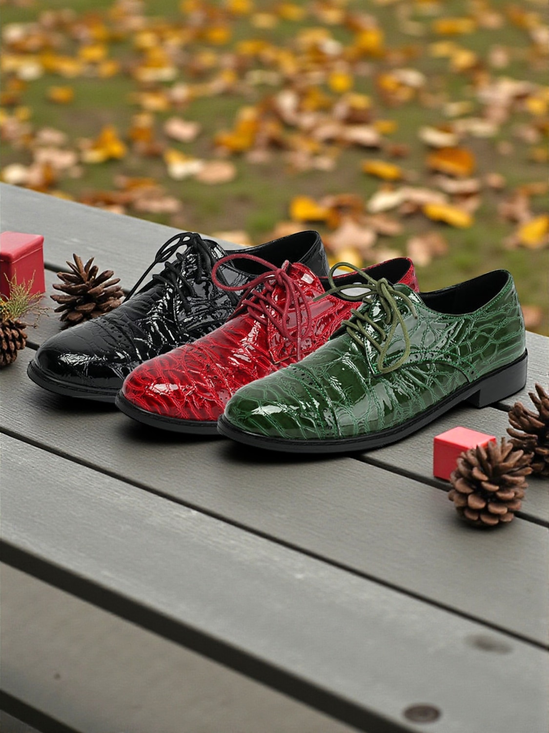 scarpe oxford da donna con motivo coccodrillo verde – classiche scarpe eleganti con lacci per occasioni formali, di lavoro e di festa del 2026 a $46.99 –P1