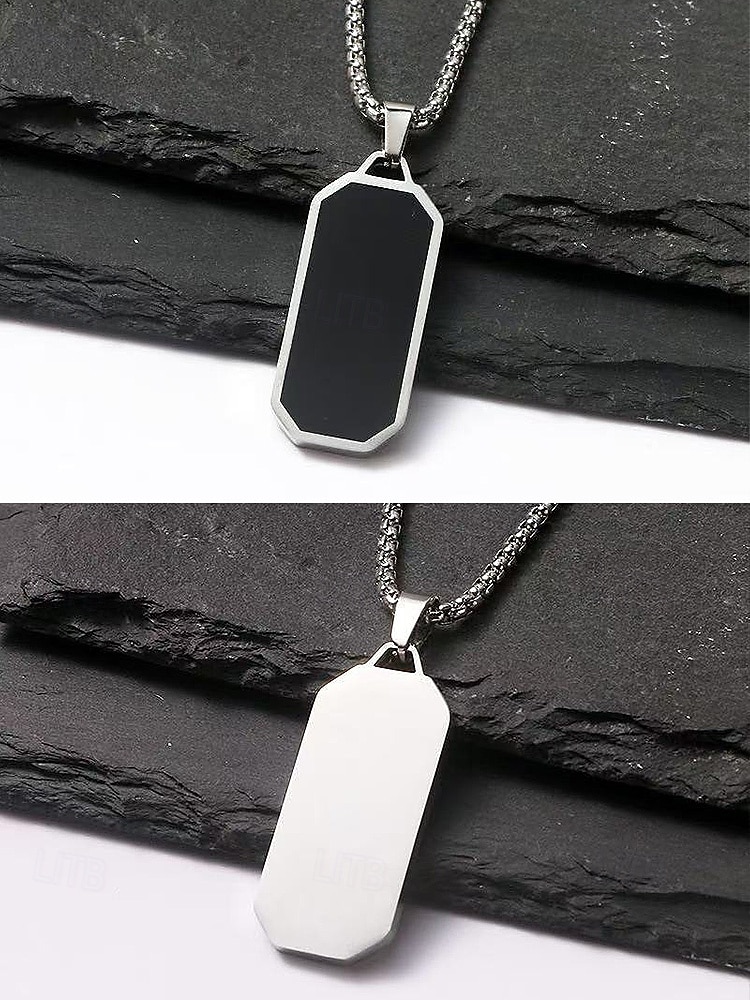 Miesten ruostumattomasta teräksestä valmistettu riipuskaulakoru – mustasta onyksista valmistettu kuusikulmainen muotoilu, tyylikäs ketju, täydellinen sekä rentoon että juhlavaan käyttöön. 2026 - $7.99 –P6