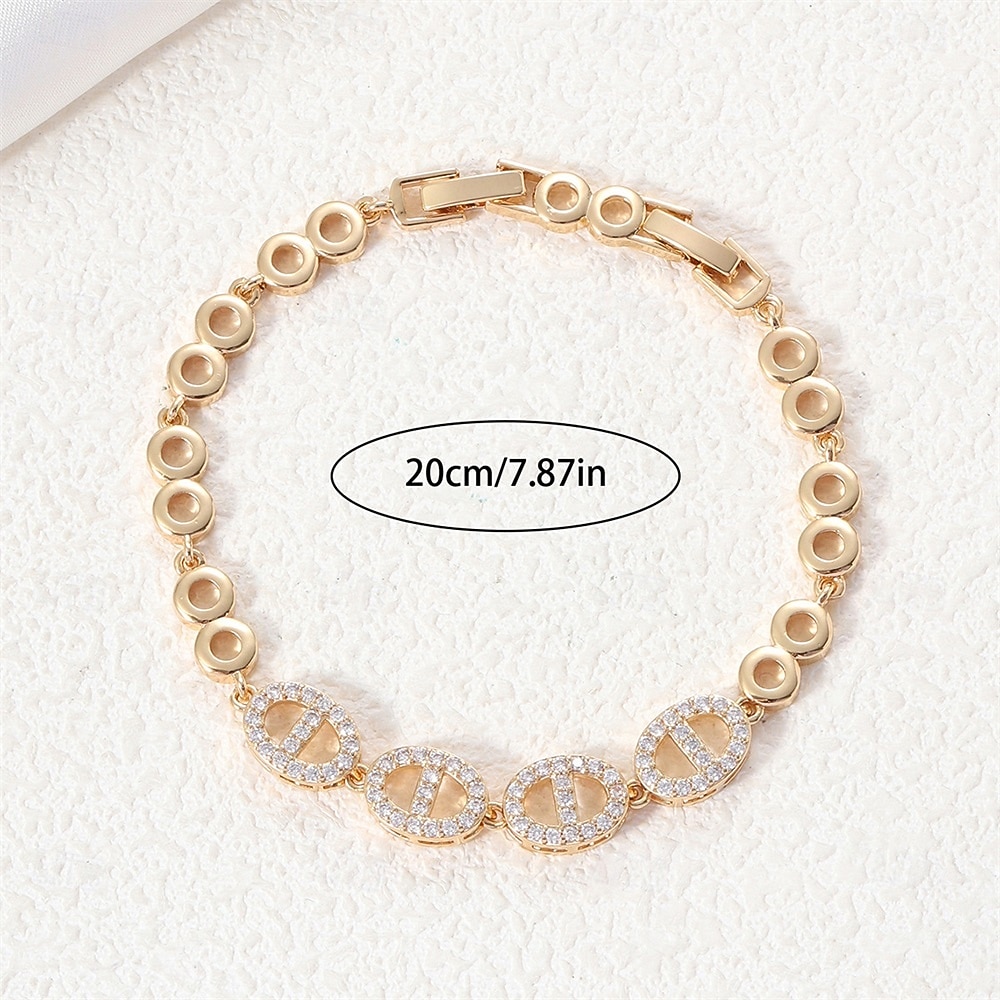 Zircone Classico Animale Moda Personalizzato Lusso Rame Gioielli braccialetto Argento / Oro Per Matrimonio Feste Fidanzamento Balli di fine anno del 2025 a $14.99 –P5