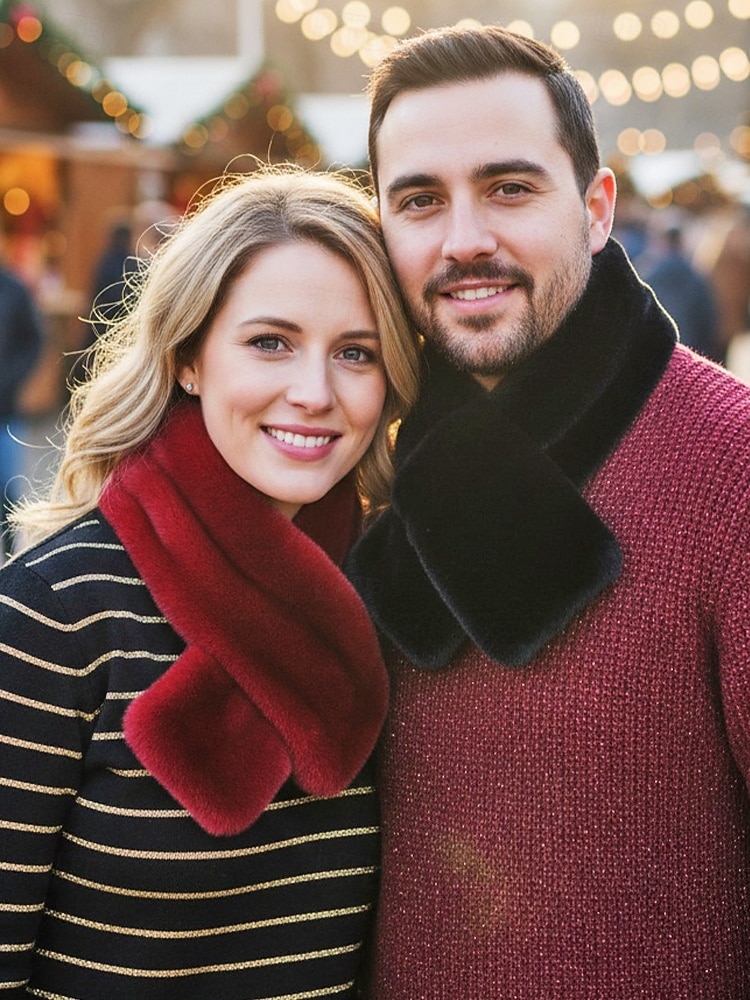 Unisex-Schal aus Kunstpelz, weiches und warmes Material, vielseitig tragbar, perfekt für Wintermode und als Weihnachtsgeschenk, in verschiedenen Farben erhältlich 2026 - $9.99 –P1