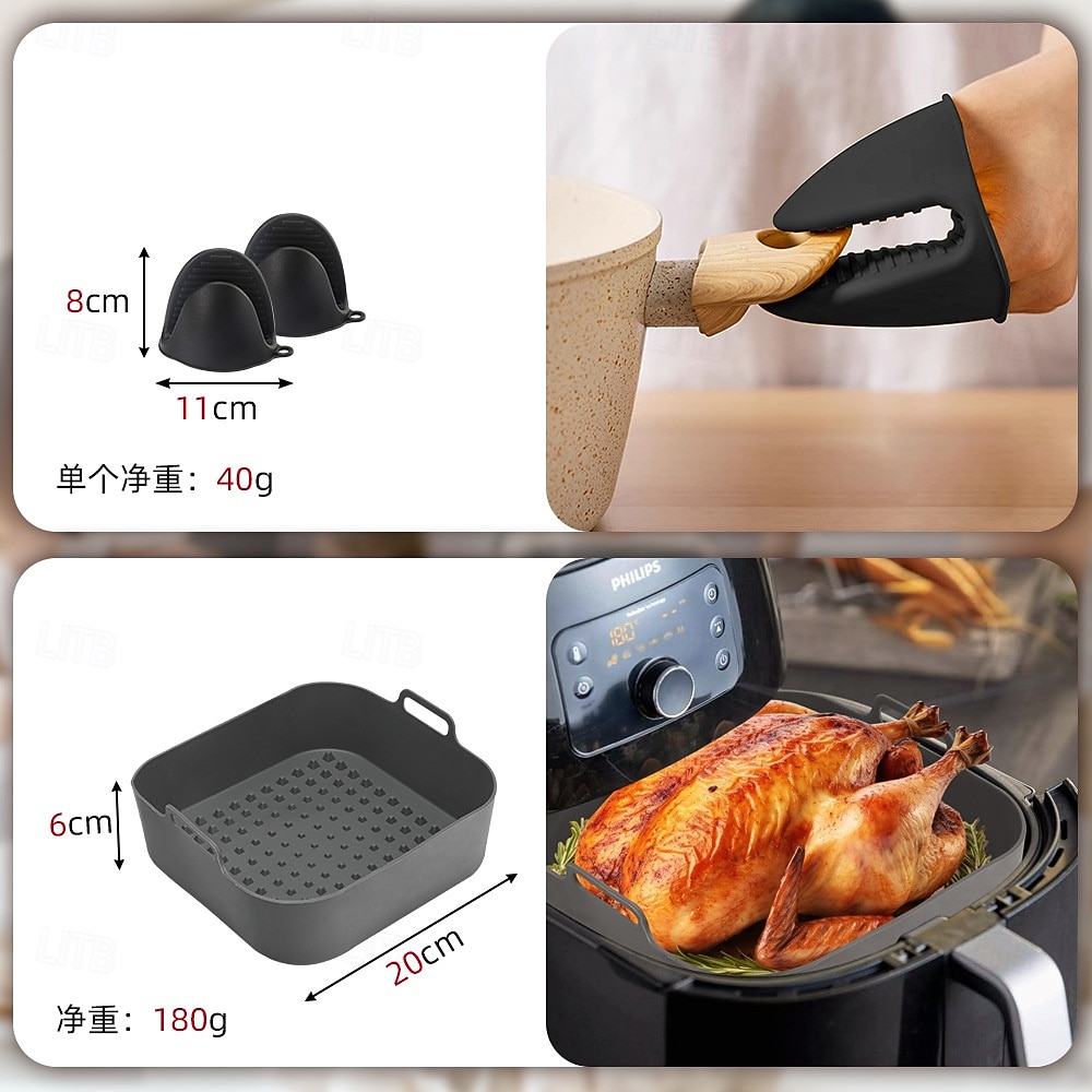 příslušenství k fritéze, nepřilnavá pánev na pečení Ninja AF 180, sada příslušenství k fritéze 2026 - $69.74 –P6