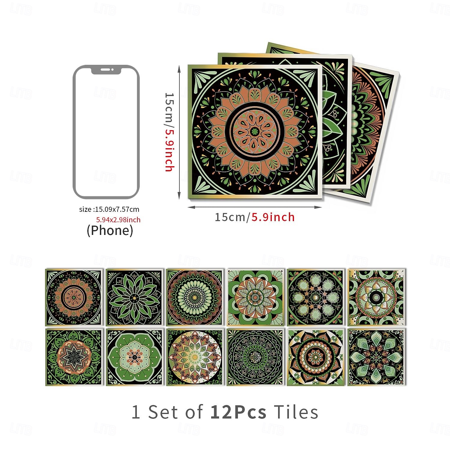 12pcs 3D Wall Tile Stickers Peel Stick 6x6 in, Thick PE Foam Crystal Mosaic, Waterproof Backsplash for Kitchen, Bathroom & Home Decor, Metallic Wall Panels Gift Box 2026 - $28.99 –P2