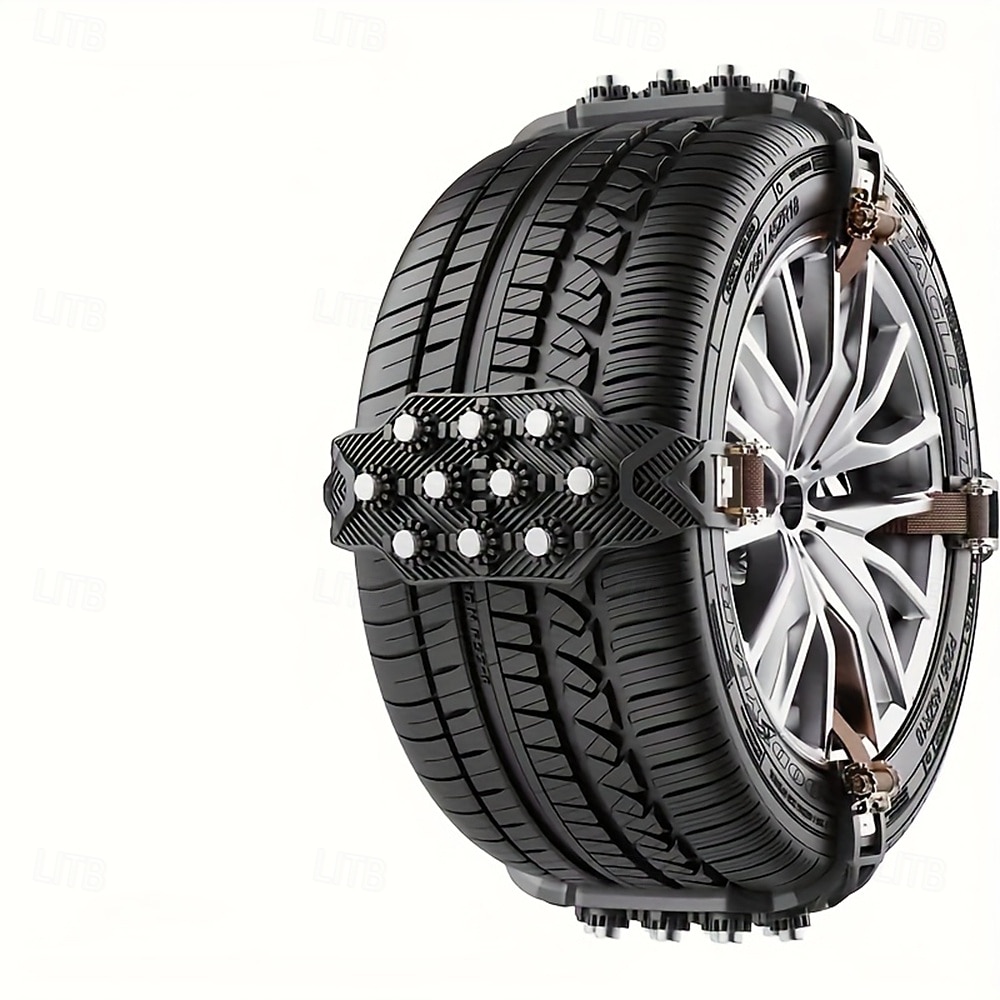 4 pezzi/set di catene antiscivolo per pneumatici per auto, catene da neve, antiscivolo, anti-ghiaccio, adatte per pneumatici per auto, materiale regolabile, catene antiscivolo per auto, resistenti del 2026 a $34.49 –P1