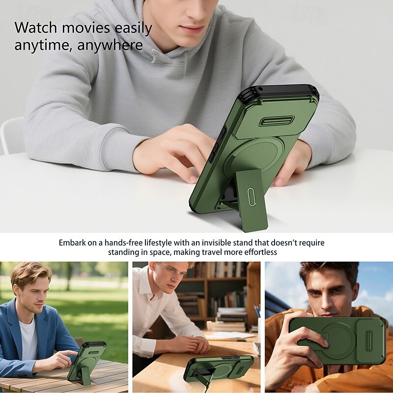 телефон Кейс для Назначение Google Пиксель 10 Про Пиксель 10 Пиксель 9 Про Пиксель 9 Кейс на заднюю панель со стендом Защита от удара броня ПК Кожа PU 2025 - $11.99 –P5