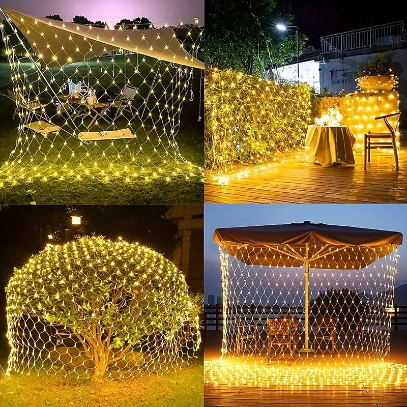 Außen solar Netzlichter verbindbare wasserdichte Lichterkette klarer Draht mit 8 Modi zeitgesteuerte Fernbedienung Innenhof Garten Rasen Party Hochzeit Feiertagsbaum Dekorationslichter Requisiten 2026 - $23.99 –P1