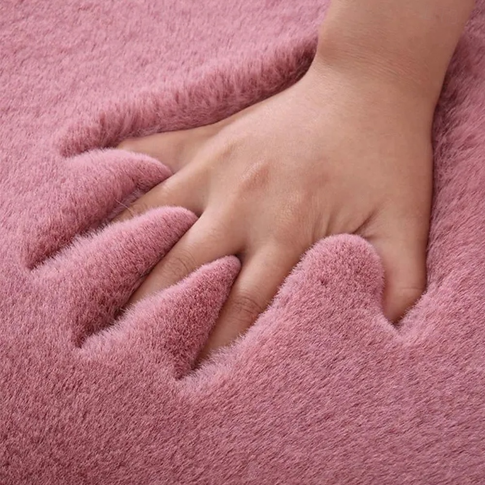 Подушка на сиденье автомобиля из разноцветного плюша с мехом кролика, теплая, зимняя, квадратная, из толстой шерсти, для водителя или второго пилота, универсальный чехол 2026 - $22.99 –P6