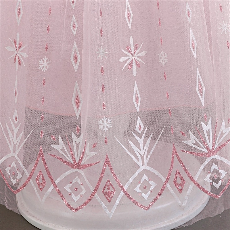 Неделя книги 2026, детское платье для девочек, вечернее платье, платье с коротким рукавом и снежинками, для торжественных мероприятий, выступлений, особых случаев, с пайетками, сетчатое, модное, повседневное, принцесса, макси-платье, вечернее платье, плат 2026 - $36.99 –P12