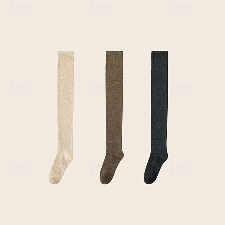 Женские высокие носки выше колена, теплые, мягкие, трикотажные, эластичные, уютные, сексуальные, милые, модные, зимние, осенние, высокие носки выше колена, повседневные, для школьниц, в японском 2026 - $22.99 –P23