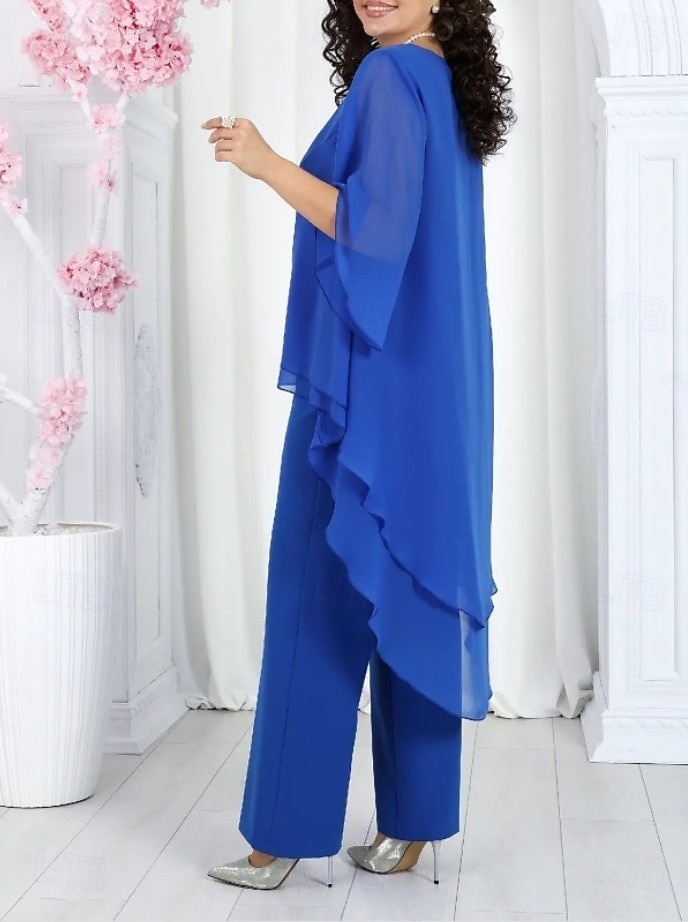 Femmes Chemisier Manche 3/4 Manche cloche Superposé Élégant Formel Bleu Noir Rose Claire Été Coupe régulière de 2026 ? $45.99 –P2