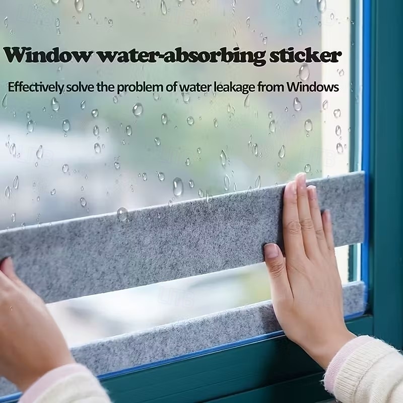 samoprzylepna naklejka na parapet zimowy z filcu antykondensacyjnego, 1,57" × 118,11", łatwa w montażu i czyszczeniu, do drzwi i okien 2026 - $11.49 –P4