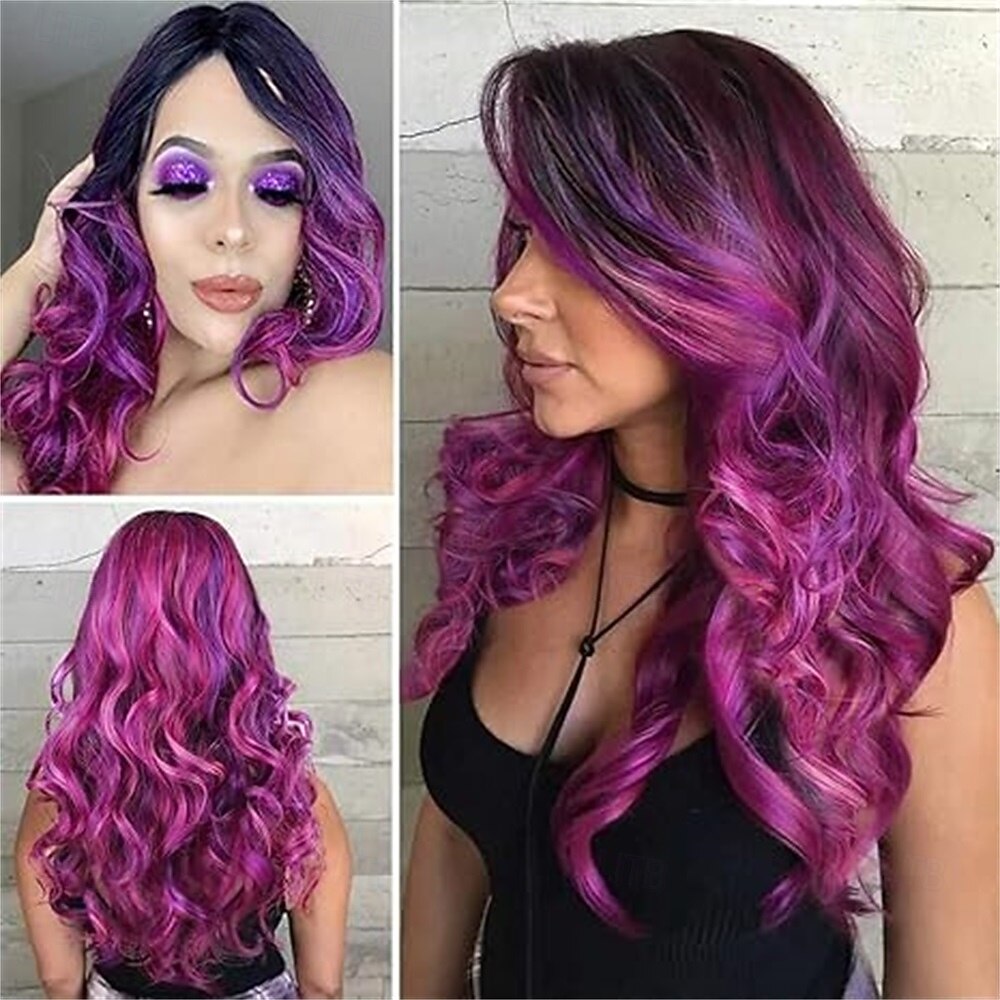 Womens Red Wig Long Curly Wavy Red Wigs Middle Part Synthetic Heat Resistant Full Wig for Carnival Festival Party 2025 - $21.99 –P9