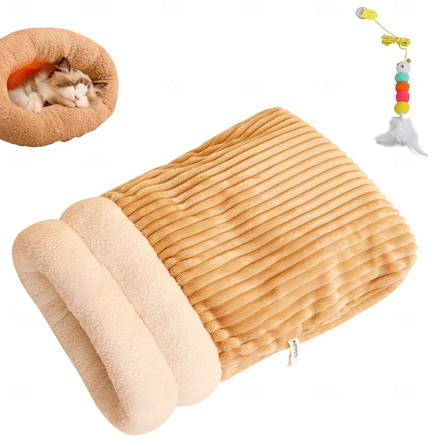 Cat Sleeping Bag Cat Sleeping Bag for Indoor Cats Cozy Winter Soft Plush Self Warm Kittens Indoor Sack 360Wrap Comfortable Pet Snuggle Sack for Cats 2026 - $27.99 –P2