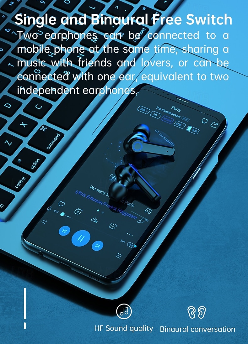 9D стерео Bluetooth наушники TWS беспроводные Bluetooth 5.1 наушники водонепроницаемая спортивная гарнитура с шумоподавлением внутриканальные наушники с зарядным кейсом подарок на День Святого 2026 - $19.99 –P10