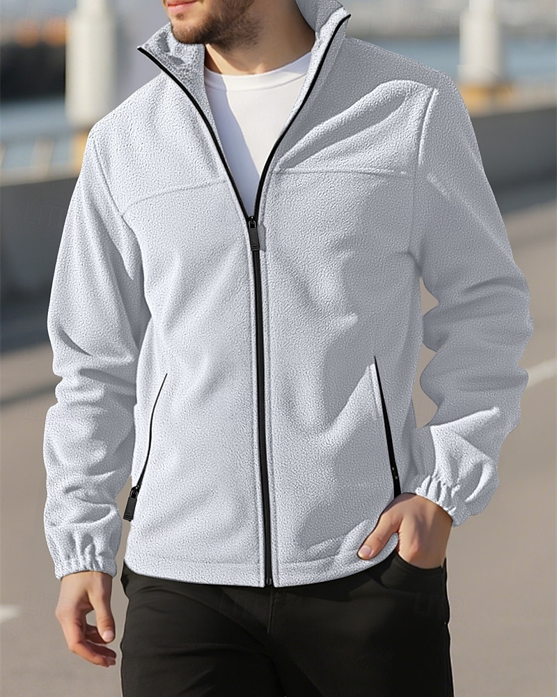 Per uomo Cappotto Invernale Giacca in Pile Giacca Casual All'aperto Quotidiano Calore Termico Tasca Cerniera completa Autunno Inverno Plaid Streetwear Sport e Outdoor Collo alla coreana Regolare del 2026 a $31.99 –P12