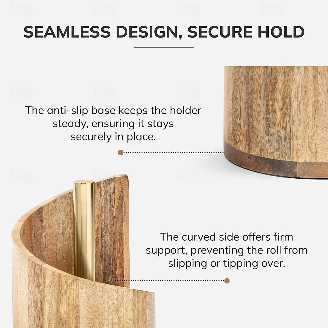 Mountain Paper Towel Holder Countertop with Mango Wood Round Base and Holder, Wood Paper Towel Holders Countertop, Spiral Design Decorative Storage Box for Bathroom Storage 2026 - $32.99 –P10