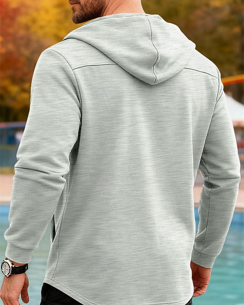 Per uomo Giacca Leggera Giacca Casual Giacca con Cappuccio All'aperto Quotidiano Doppiopetto Primavera Autunno Semplice Streetwear Quotidiano Con Cappuccio Regolare Blu Nero Verde chiaro Rosso Cachi del 2026 a $33.99 –P5