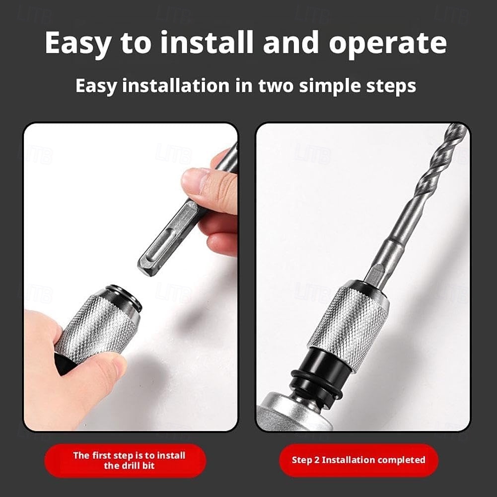 set di utensili adattatori per martello perforatore portatile con 2/3/4 punte per trapano a percussione - testa di conversione per chiave elettrica, anticorrosione &antiruggine, ideale per progetti di del 2026 a $15.99 –P15