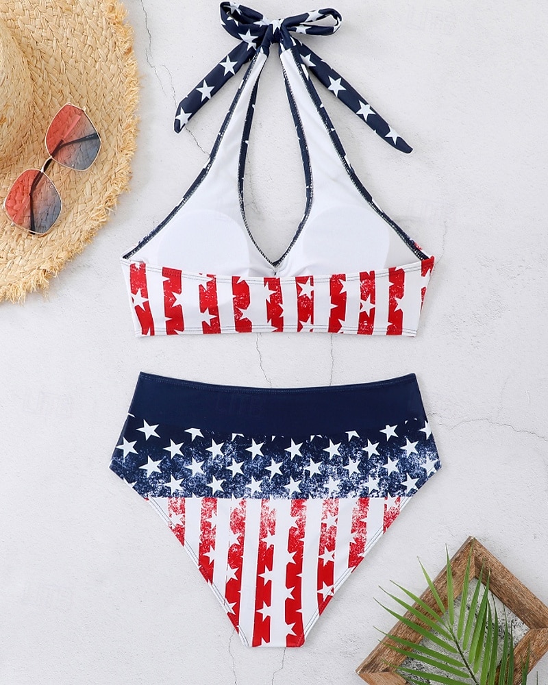 Per donna Costumi da bagno Due pezzi Birichino Costume da bagno Senza schiena Vacanza Abbigliamento da Spiaggia Floreale All'americana Senza Maniche Costumi da bagno del 2026 a $22.99 –P18